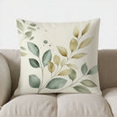 Axyaa Leafy Pattern Pillow Cover for Sofa, Bedroom & Car