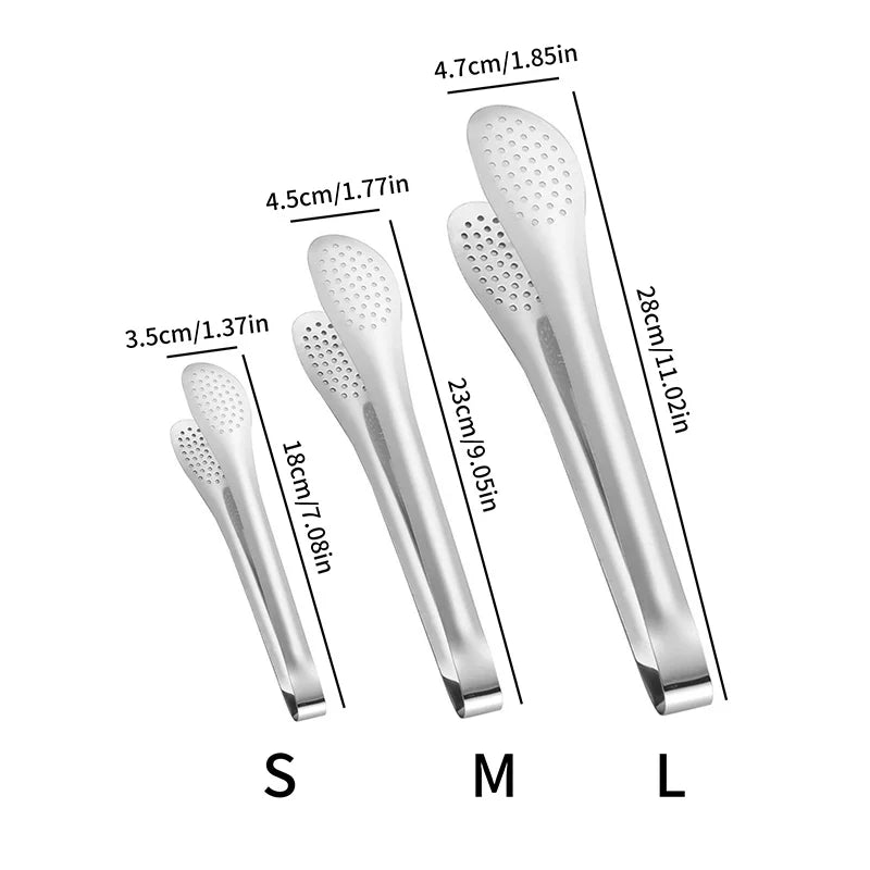 Axyaa Stainless Steel Food Clips - Home Kitchen Barbecue Steak Bread Clips
