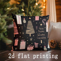 Christmas Tree & Gift Pattern Pillow Covers by Axyaa - Perfect for Sofa, Bedroom, Car