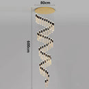 Axyaa Crystal Chandelier Stair Pendant Lamp Living Room Interior Lighting