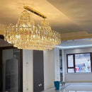 Axyaa Crystal Chandelier: Elegant Lighting Fixture for Living Room, Bedroom, Dining Room