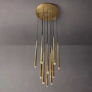 Axyaa Classic Crystal Brass Black Chandelier for Living Dining Room