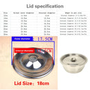 Axya Stainless Steel Pan Lid for Universal Pot Frying Wok Cover