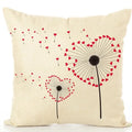 Axyaa Cartoon Couple Linen Pillowcase: Cute Room Decor & Valentine's Day Gift