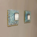 Axyaa Water Ripple Blue Glass Wall Lamp for Home Decor - Elegant Lighting Fixtures