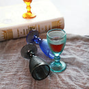 Axyaa 6-Piece 50ml Vintage Embossed Goblet Shot Glass Set