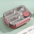 Axyaa Stainless Steel Bento Box: Divided Leakproof Lunch Container for Food Storage