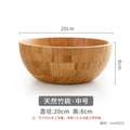 Axyaa Bamboo Salad Ramen Bowl Handcrafted Wooden Tableware Bowl