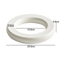 Axyaa Round Donut Ceramic Plate Dessert Snack Sushi Dim Sum Serving White Tableware