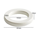 Axyaa Round Donut Ceramic Plate Dessert Snack Sushi Dim Sum Serving White Tableware