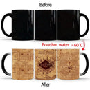 Axyaa Marauder Map Color Changing Cup Mug - Magic Heat Sensitive Tea Coffee Gift