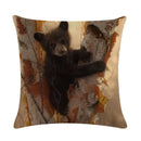 Axyaa Printed Linen Pillowcase for Home Sofa Car Decor 45*45cm