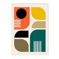 Axyaa Abstract Geometry Color Block Canvas Wall Art Print Living Room Decor