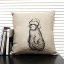Animal Penguin Cushion Cover 45x45, Axyaa Brand - Cute & Funny Decorative Pillowcase