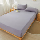 Axyaa Double/Queen Fitted Mattress Cover, Solid Color, Anti-Mite - 200X220cm