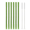 Axyaa Glass Straw: Colorful Eco-Friendly Reusable Cocktail, Smoothie Bar Accessories