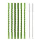 Axyaa Glass Straw: Colorful Eco-Friendly Reusable Cocktail, Smoothie Bar Accessories