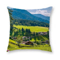 Axyaa Blue Sky Grassland Cushion Cover 45x45cm for Home Decor and Comfort