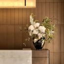 Axyaa Gold Foil Ceramic Vase for Flower Arrangements & Home Decor