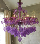 Blue Glass Bubble Chandelier by Axyaa - Modern Lighting Fixture for Living and Dining Rooms