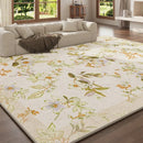 Axyaa Luxury Floral Retro-Style Living Room Carpet, Thick Soft Rug for Bedroom Décor