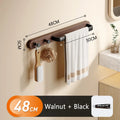 Axyaa Bathroom Towel Rack with Hook | Space Aluminum Towel Rod & Shelf