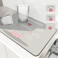 Axyaa Crabbit Lines Desk Drain Pad: Non-slip Heat Resistant Kitchen Mat