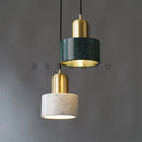 Axyaa Terrazzo Marble Chandelier LED Pendant Lamp for Bedroom & Living Room