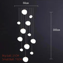 Axyaa Modern White Glass LED Chandelier for Living Room, Staircase & Bar