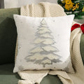 Axyaa Embroidered Snowflakes Christmas Cushion Cover