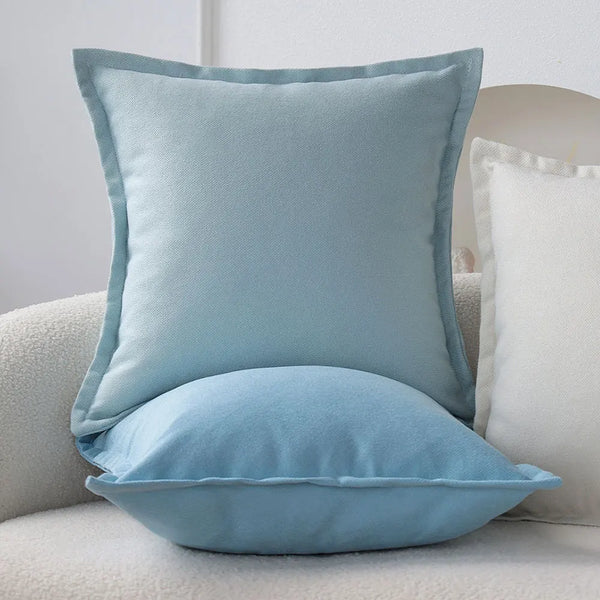 Axyaa Summer Plain Cushion Cover Ultra Soft Pillowcase for Cozy Home Decor