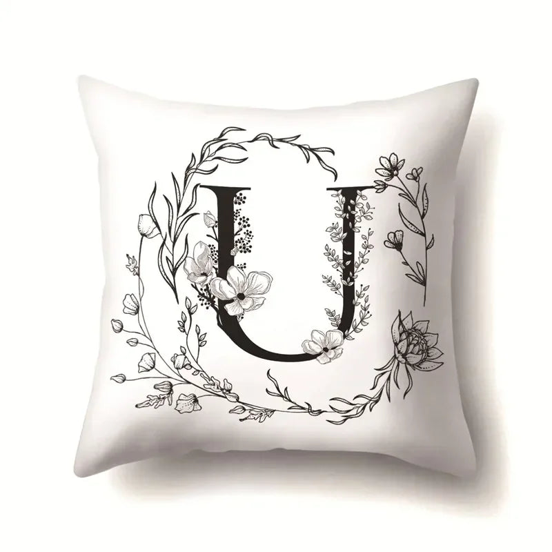 Nordic Style Letter Wreath Pillow Cover by Axyaa - Home Decor Essential