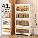 Axyaa Foldable Flip-Top Storage Cabinet: 3-6 Tier Kitchen/Bathroom/Living Room Organizer