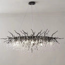 Axyaa Gold Crystal Ceiling Chandelier for Living Room Bedroom Elegant Tree Branch Pendant Light