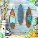 Axyaa Beach Surfboard Wall Hanging Decor Set | Summer Hawaiian Room Aesthetics