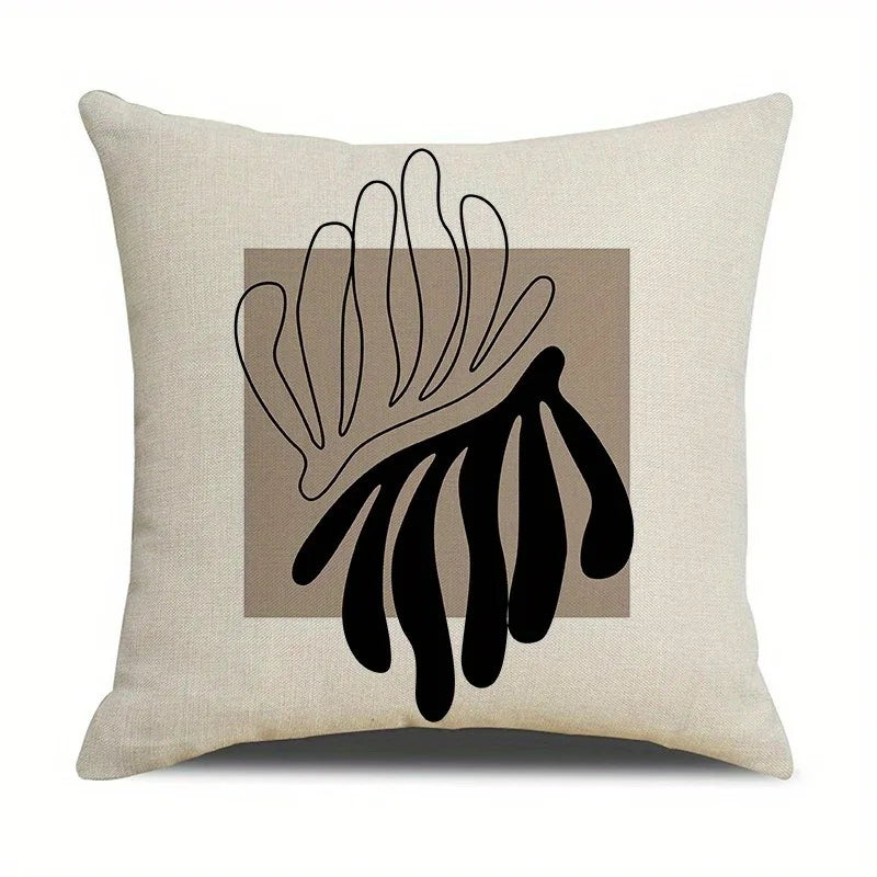 Geometric Line Pillowcase: Modern Nordic Style Home Decor by Axyaa