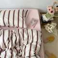 Axyaa Striped Duvet Cover with Pillowcase Set, Twin-Queen Size, Fashionable Home Bedding