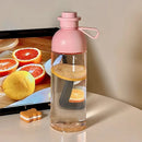 Axyaa Portable Transparent Plastic Bottle with Lid for Cold Drinks & Coffee