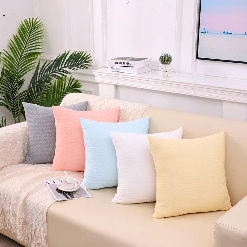 Axyaa Summer Ice Silk Cushion Covers 45x45cm - Soft & Cooling Home Decor Pillowcases