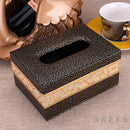 Luxury Leather Tissue Box Holder by Axyaa - Modern Bathroom & Car Napkin Storage