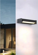 Axyaa Adjustable Angle Outdoor Aluminum Wall Lamp for Simple Garden Lighting