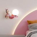 Axyaa Nordic Rabbit Glass Ball LED Wall Lamp for Home Decor