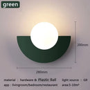 Axyaa Nordic LED Plastic Ball Wall Lamp for Home Decor Lightings