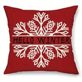 Axyaa Winter Christmas Joyful Pillow Covers for Sofa, Bedroom, Car - Decorative Cushion Cover