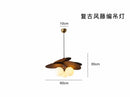 Rattan Glass Ceiling Chandelier by Axyaa - Decorative Lighting Fixture for Home