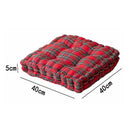 Axyaa Buffalo Check Kitchen Chair Seat Cushions - Farmhouse Style Tartan Plaid Square Cushion