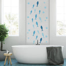 Axyaa Blue Fish Wall Stickers Set for Kids Room Decor