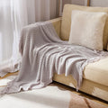 Axyaa Knitted Throw Blanket with Tassel - Summer Decor for Sofa & Bed