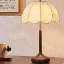 Axyaa Wooden Table Lamp LED Fabric Shade Office Bedroom Decor Light