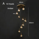 Axyaa Nordic Glass Ball Chandelier for Home Decor Lighting Fixtures
